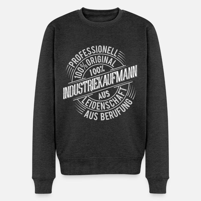 Industriekaufmann - Männer Premium Bio Pullover - Anthrazit meliert