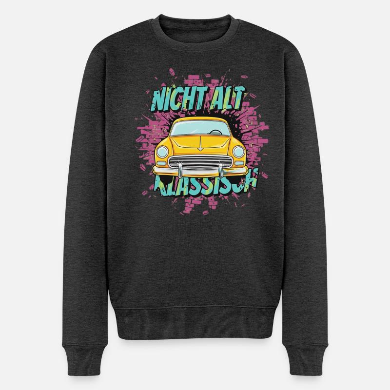 Oldtimer Auto – Nicht Alt Klassisch - Männer Premium Bio Pullover - Anthrazit meliert