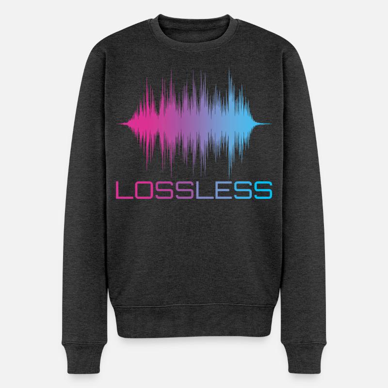 Verlustfreies Audioformat Audiophile Sound - Männer Premium Bio Pullover - Anthrazit meliert
