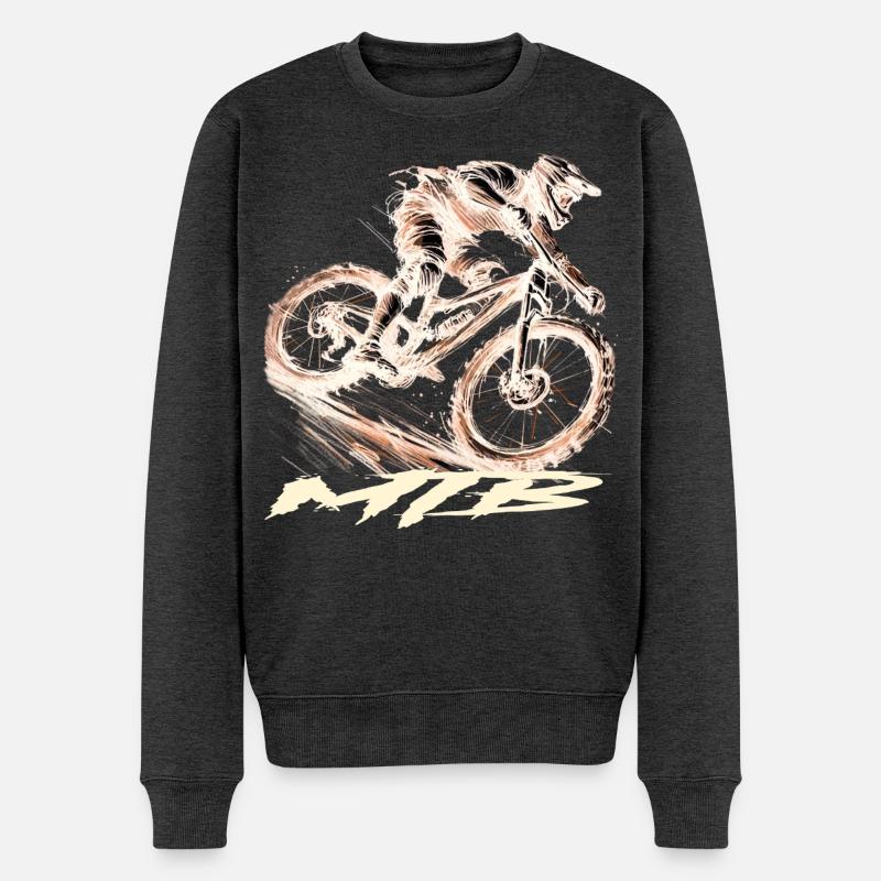 MTB - Männer Premium Bio Pullover - Anthrazit meliert