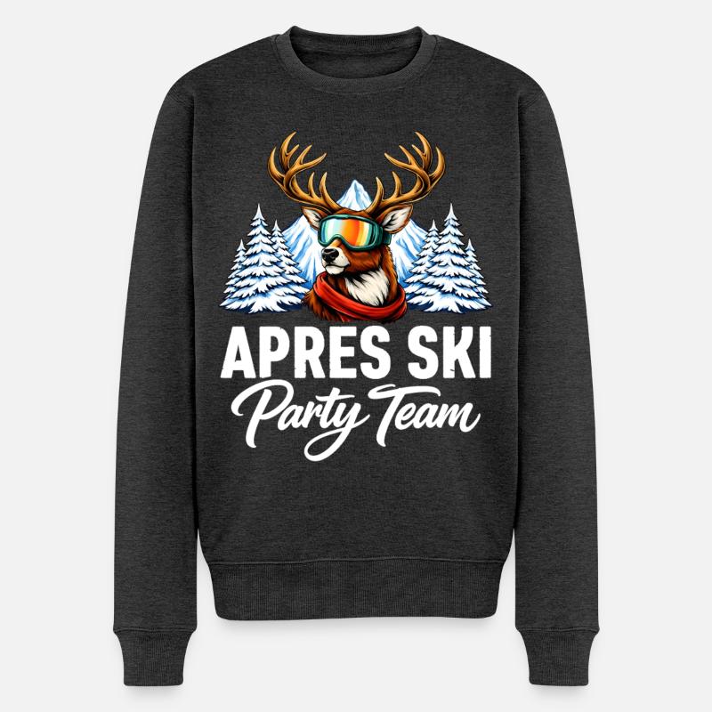 Apres Ski Party Team - Männer Premium Bio Pullover - Anthrazit meliert