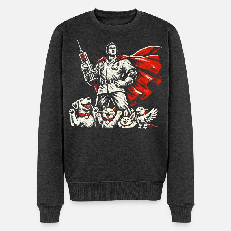 Tierarzt Tiermediziner - Männer Premium Bio Pullover - Anthrazit meliert
