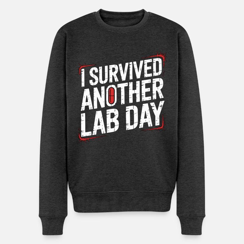 Pharmacist Student I Survived Another Medicine - Männer Premium Bio Pullover - Anthrazit meliert