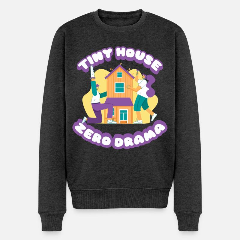 Tiny House Zéro Drame - Pull Premium bio Homme - anthracite chiné