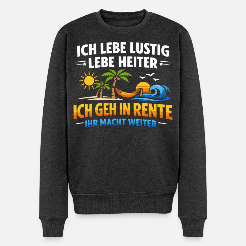 Rente 2026 Rentner Rentnerin - Männer Premium Bio Pullover - Anthrazit meliert