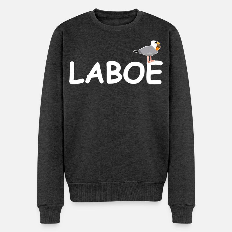 Laboe Ostsee - Männer Premium Bio Pullover - Anthrazit meliert
