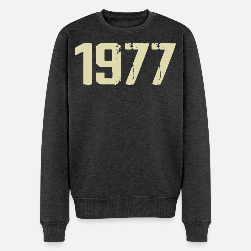 Jubiläum 1977 - Männer Premium Bio Pullover - Anthrazit meliert
