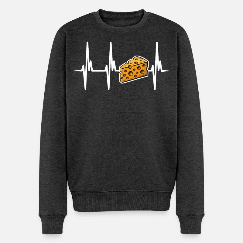 J’adore le fromage - Pull Premium bio Homme - anthracite chiné