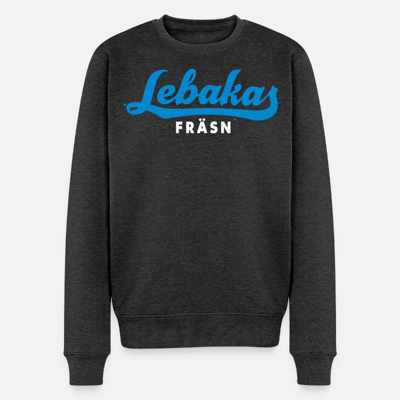 Lebakas fräsn - Männer Premium Bio Pullover - Anthrazit meliert