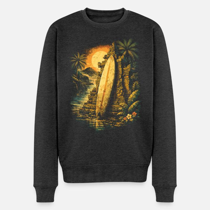 Bali Reise - Männer Premium Bio Pullover - Anthrazit meliert