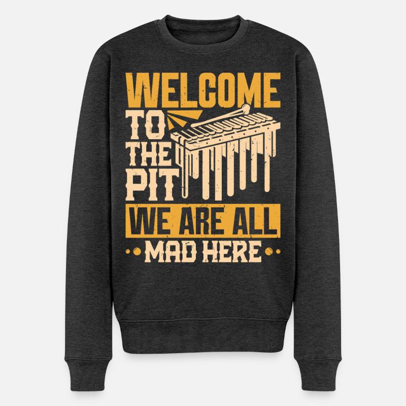 Marimba Orchester Schlagzeuggrube - Männer Premium Bio Pullover - Anthrazit meliert