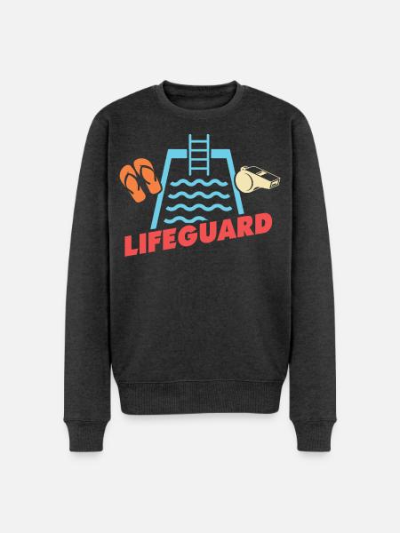 Lifeguards Love Lifeguard Swimmers - Men's Premium Organic Jumper - heather anthracite