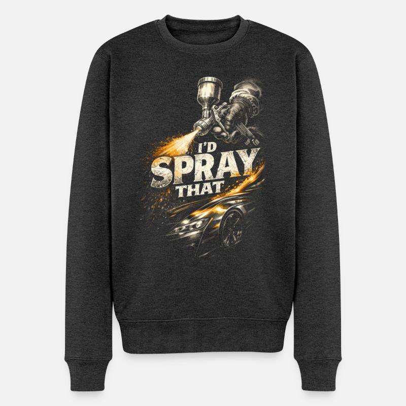 Fahrzeuglackierer Autolackierer I'd Spray That - Männer Premium Bio Pullover - Anthrazit meliert
