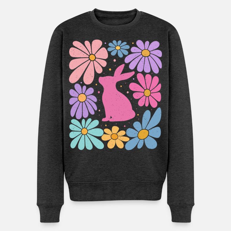 Ostern  - Männer Premium Bio Pullover - Anthrazit meliert