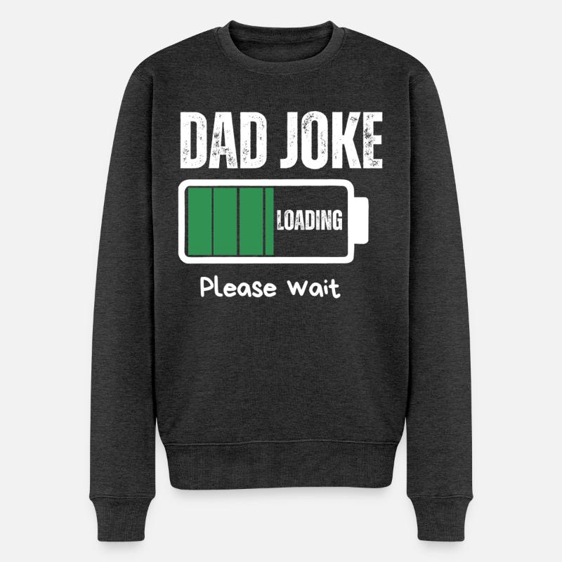PAPA-WITZ - Männer Premium Bio Pullover - Anthrazit meliert