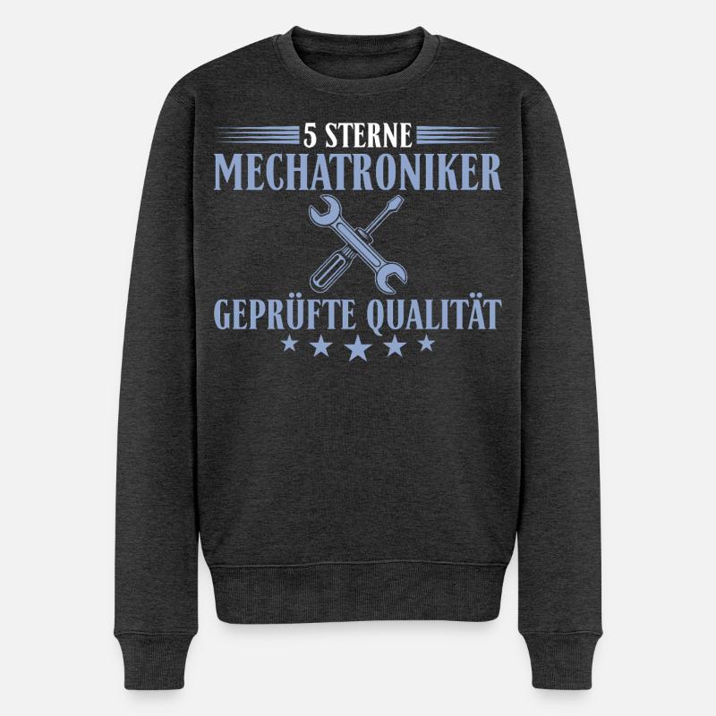 5 Sterne Mechatroniker – Profi Autoschrauber - Männer Premium Bio Pullover - Anthrazit meliert