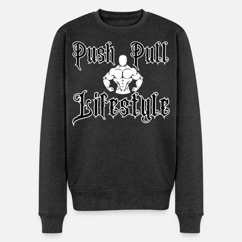 Push Pull Mode de vie Muscle Body - Pull Premium bio Homme - anthracite chiné