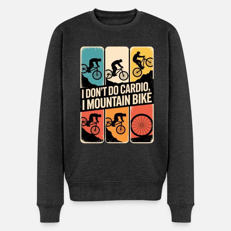 VTT, Descente, Action du cyclisme - Pull Premium bio Homme - anthracite chiné
