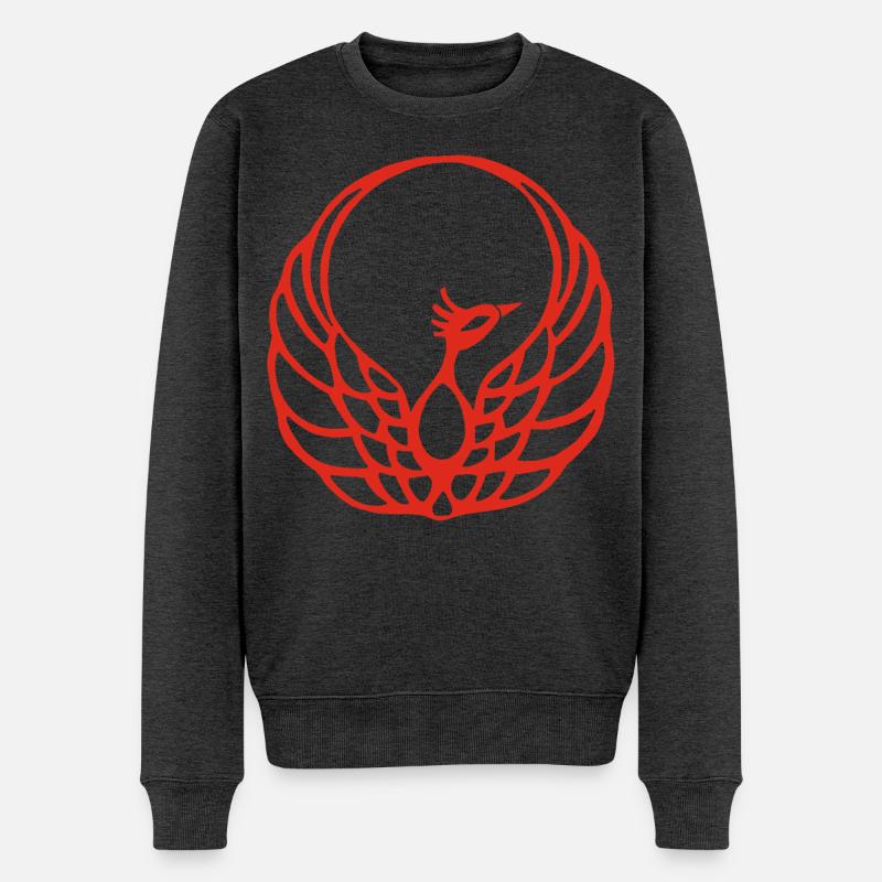 Phénix rouge - Pull Premium bio Homme - anthracite chiné