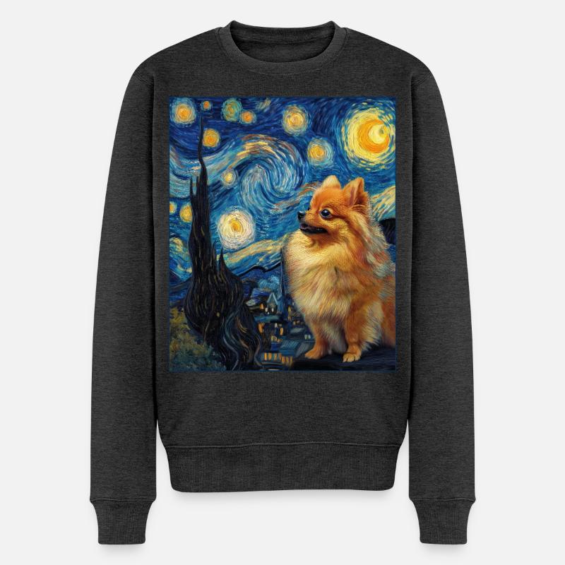 Zwergspitz Spitz Pomeranian - Pull Premium bio Homme - anthracite chiné