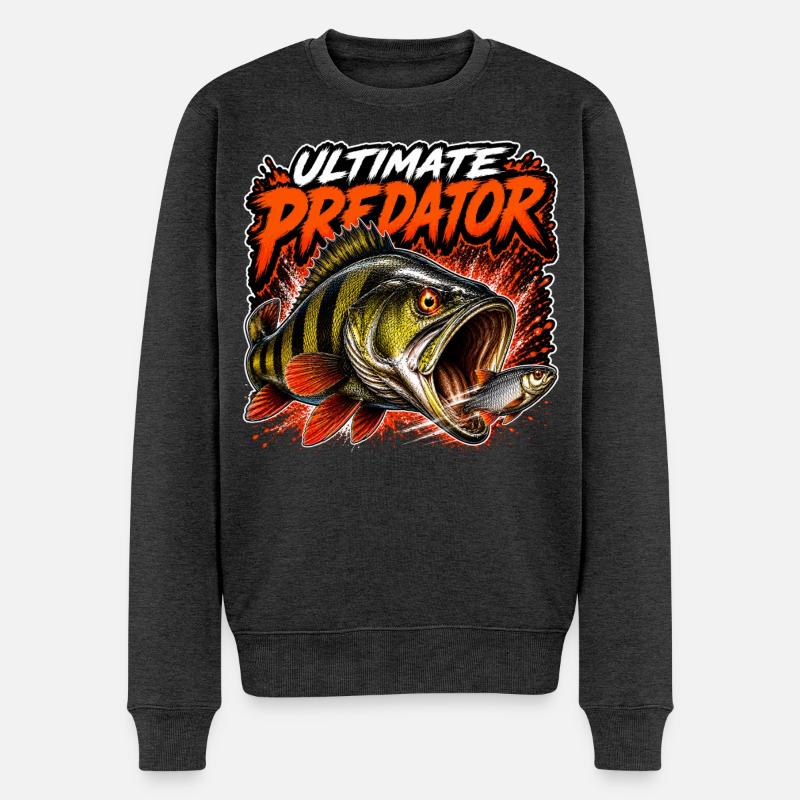 Ultimatives Raubbarschangeln - Männer Premium Bio Pullover - Anthrazit meliert