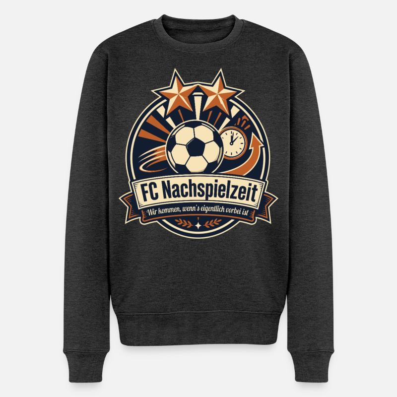 FC Nachspielzeit - Männer Premium Bio Pullover - Anthrazit meliert