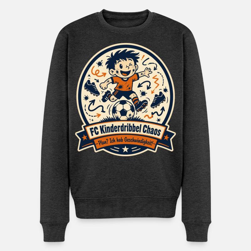 FC Kinderdribbel Chaos - Männer Premium Bio Pullover - Anthrazit meliert