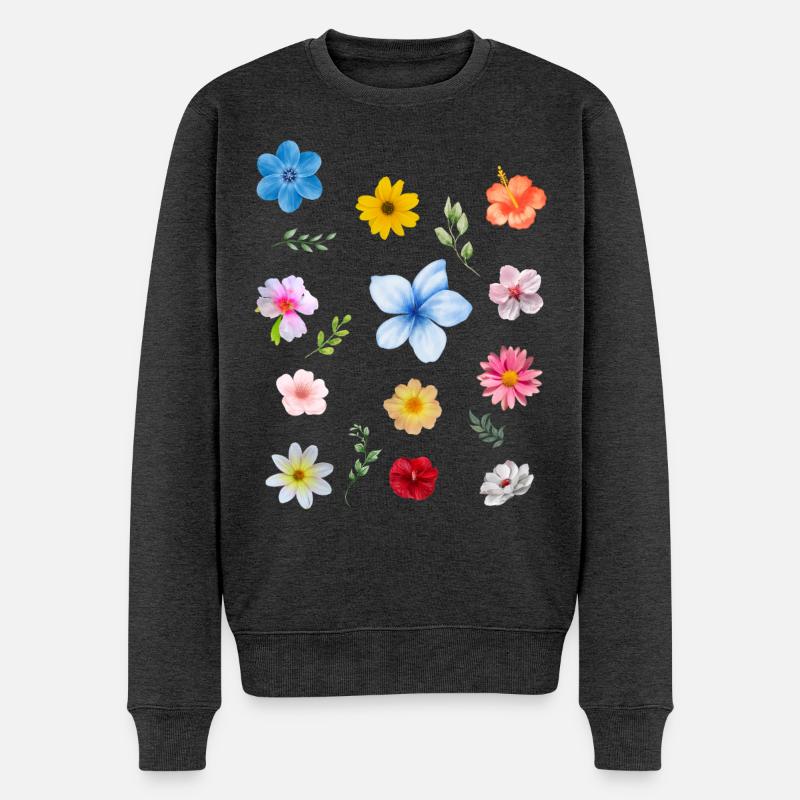 Le printemps arrive - Pull Premium bio Homme - anthracite chiné