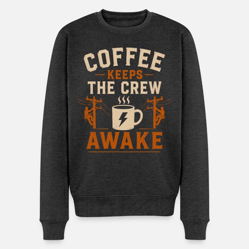 Technologie d’électricien Coffee Energy - Pull Premium bio Homme - anthracite chiné