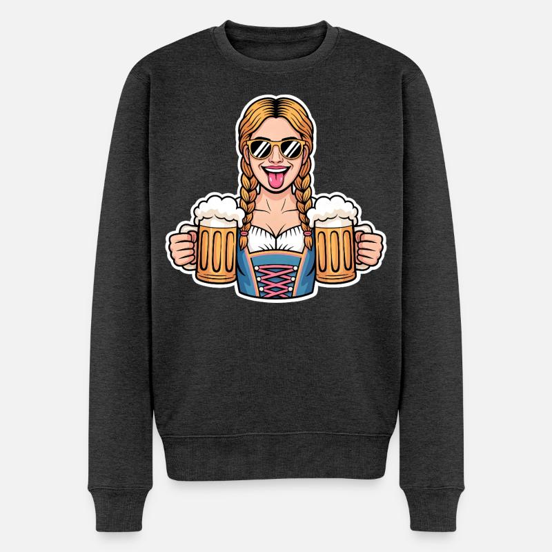 Drindl Beer Bondine - Pull Premium bio Homme - anthracite chiné