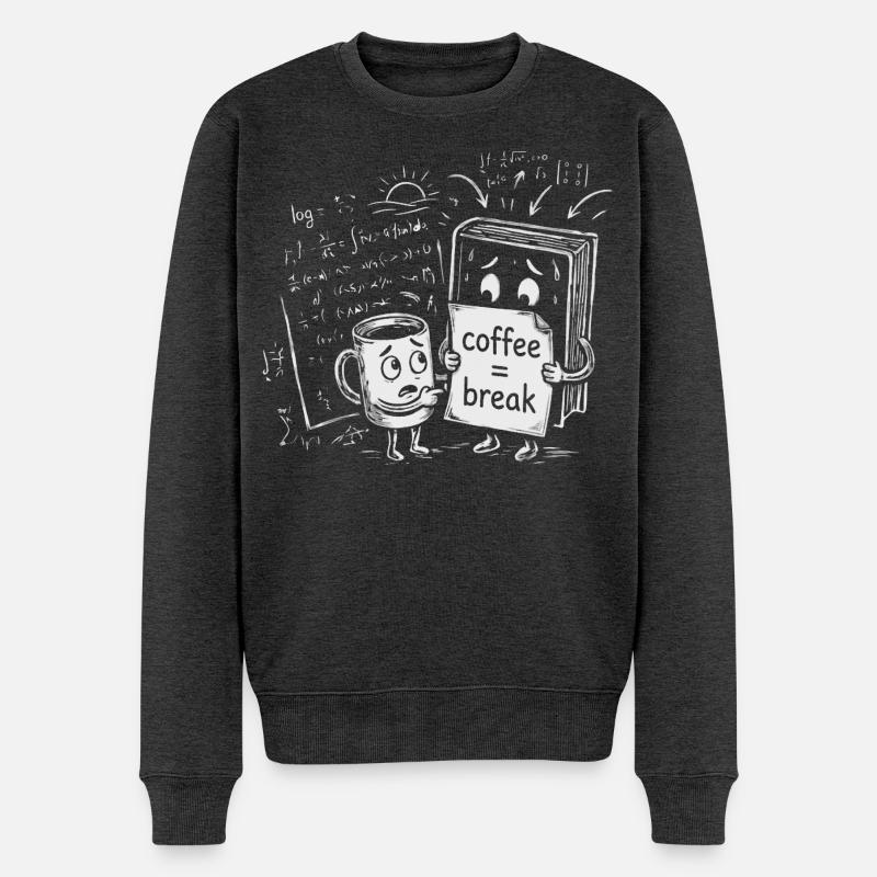 Wissens-Chaos: Coffee Break Büro Geschenk - Männer Premium Bio Pullover - Anthrazit meliert