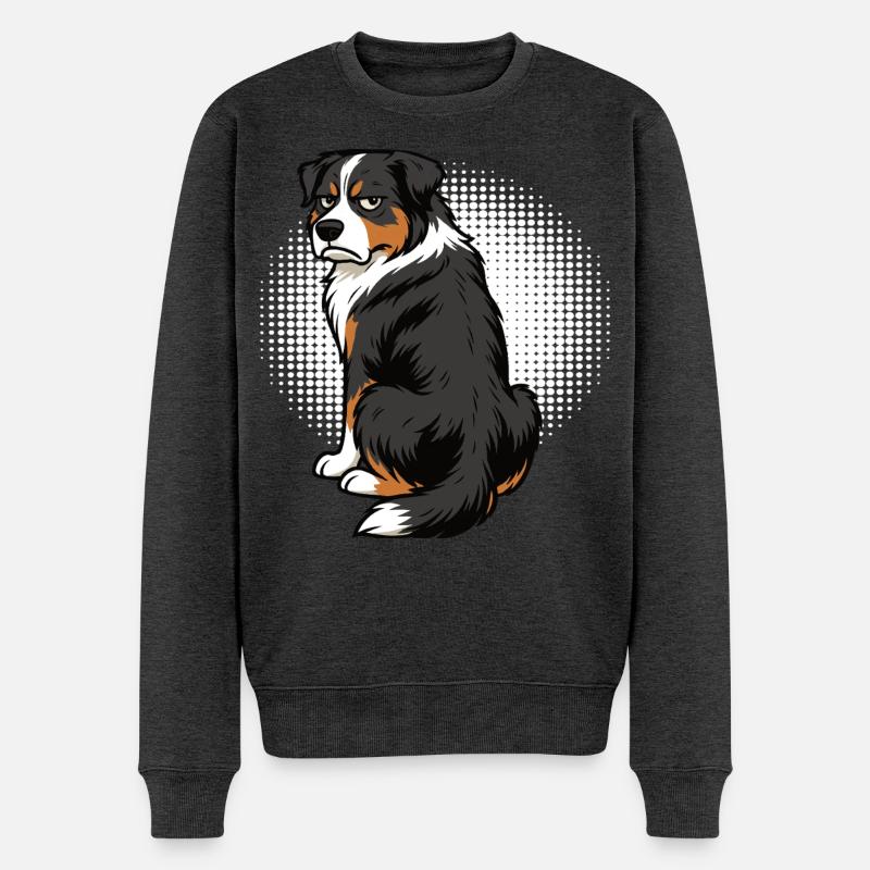Australian Shepherd Aussie Aussiebesitzer Aussies - Männer Premium Bio Pullover - Anthrazit meliert