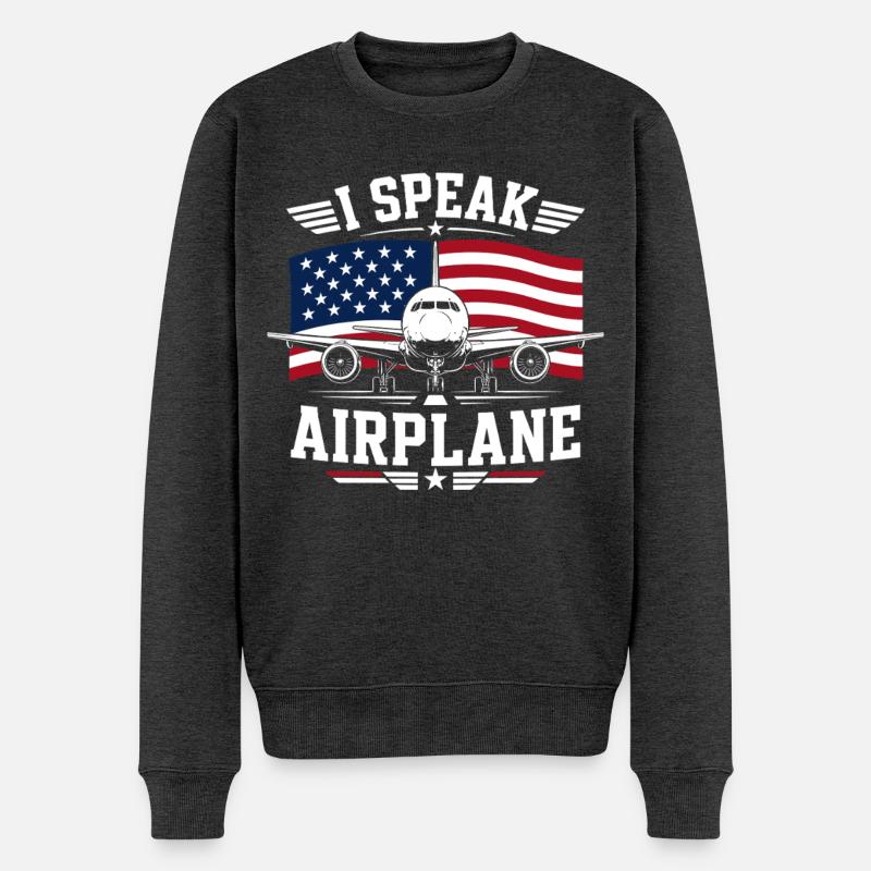 Flugzeug Wartung Techniker Luftfahrt - Männer Premium Bio Pullover - Anthrazit meliert