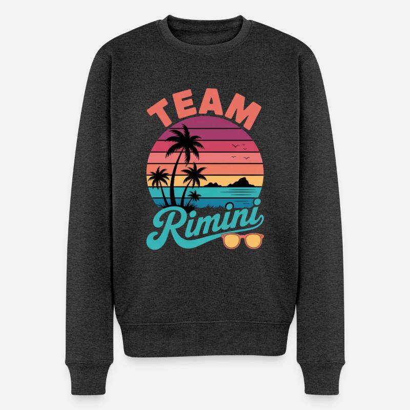 Équipe Rimini Sunset - Pull Premium bio Homme - anthracite chiné