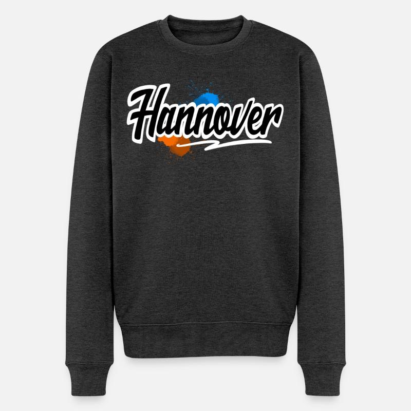 Hannover - Männer Premium Bio Pullover - Anthrazit meliert