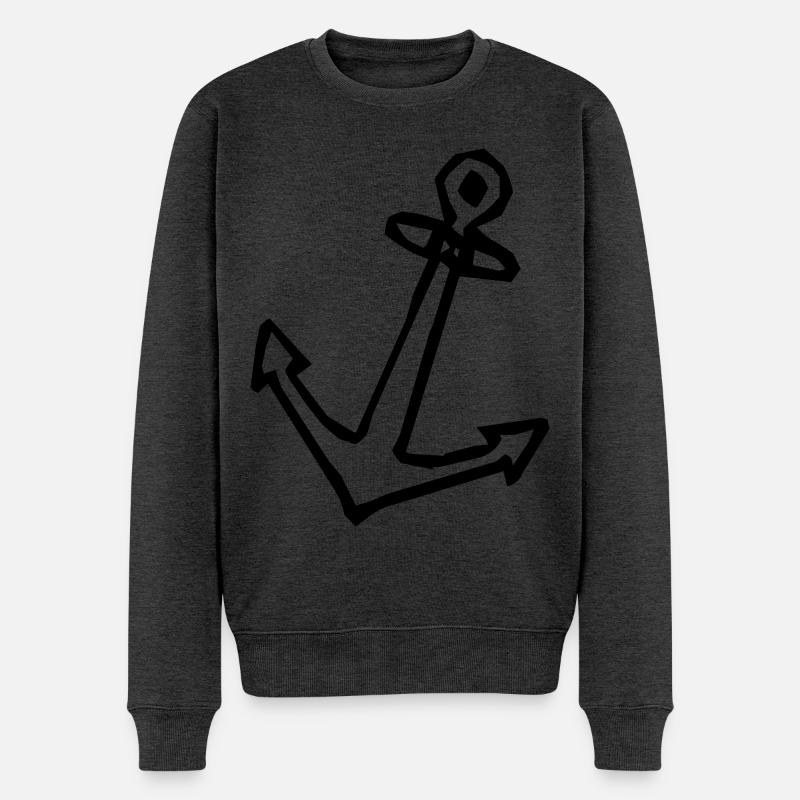 Ancre - Pull Premium bio Homme - anthracite chiné