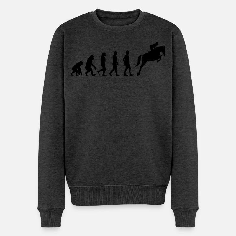 Reiter Evolution - Männer Premium Bio Pullover - Anthrazit meliert