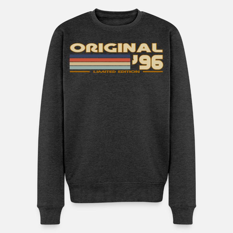 1996 - Männer Premium Bio Pullover - Anthrazit meliert