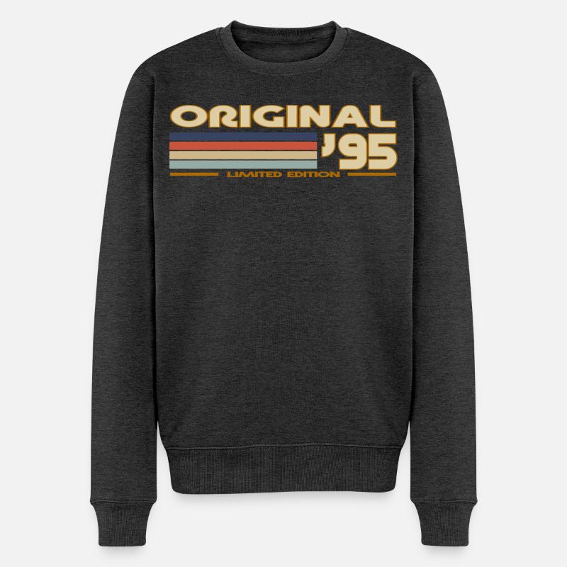 1995 - Männer Premium Bio Pullover - Anthrazit meliert