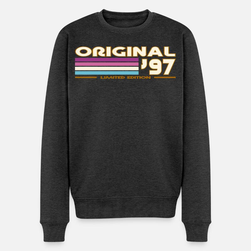 1997 - Männer Premium Bio Pullover - Anthrazit meliert