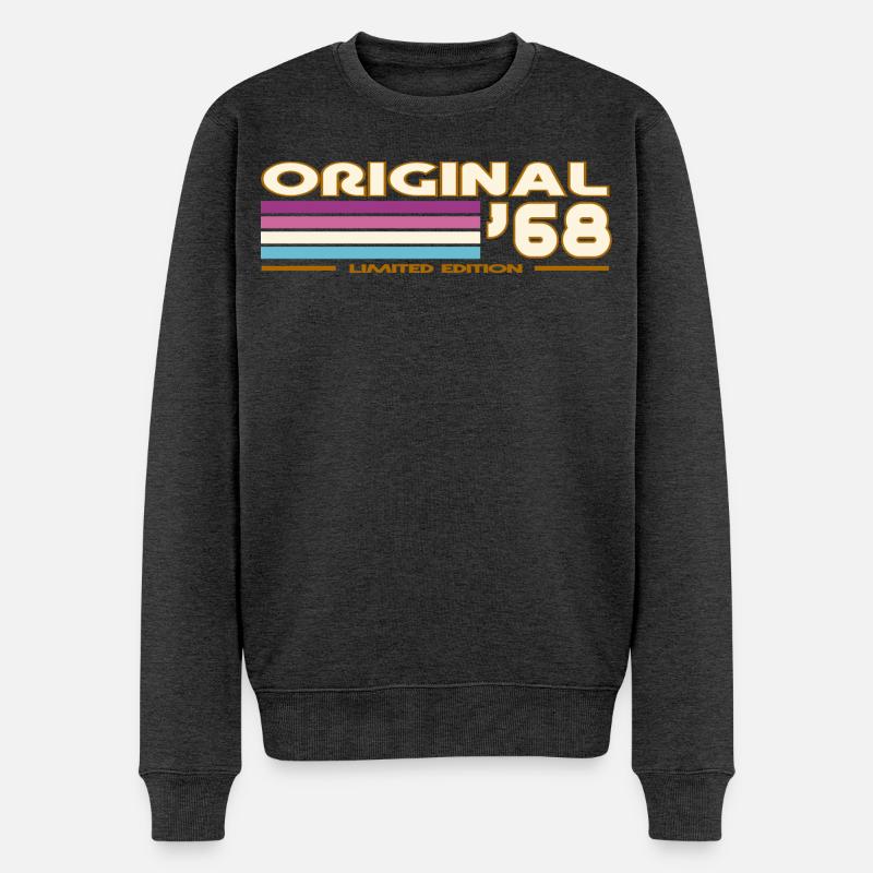 1968 - Männer Premium Bio Pullover - Anthrazit meliert