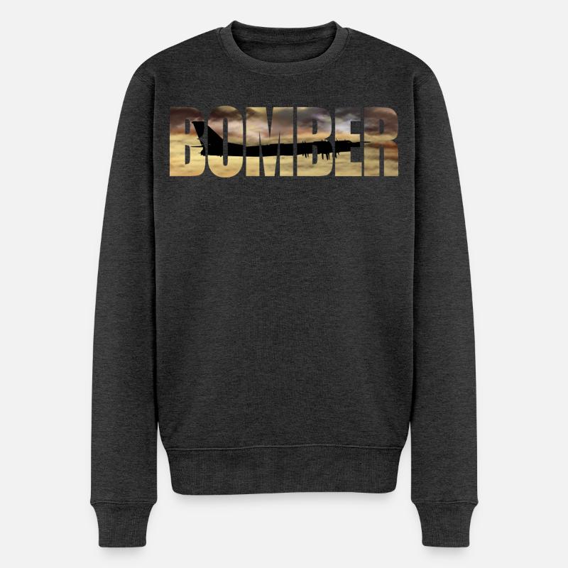 Blouson aviateur Tu-95 - Pull Premium bio Homme - anthracite chiné