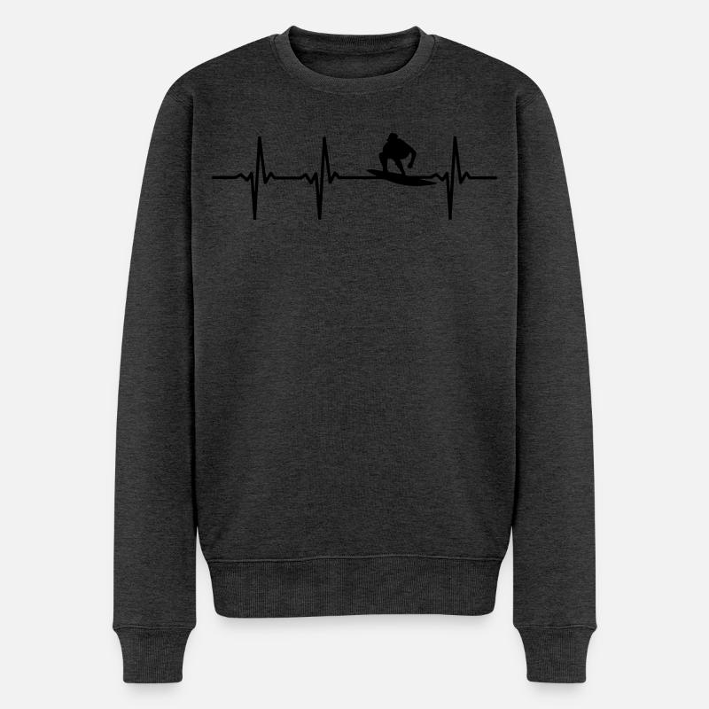 Surfeur ECG - Pull Premium bio Homme - anthracite chiné