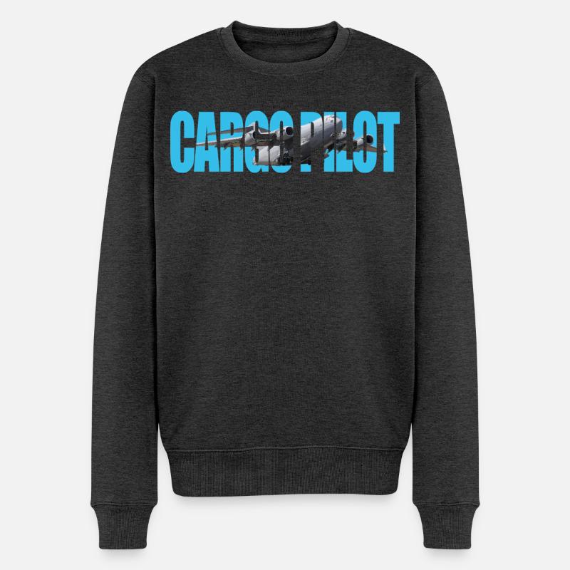 Cargo pilot C-17 - Männer Premium Bio Pullover - Anthrazit meliert