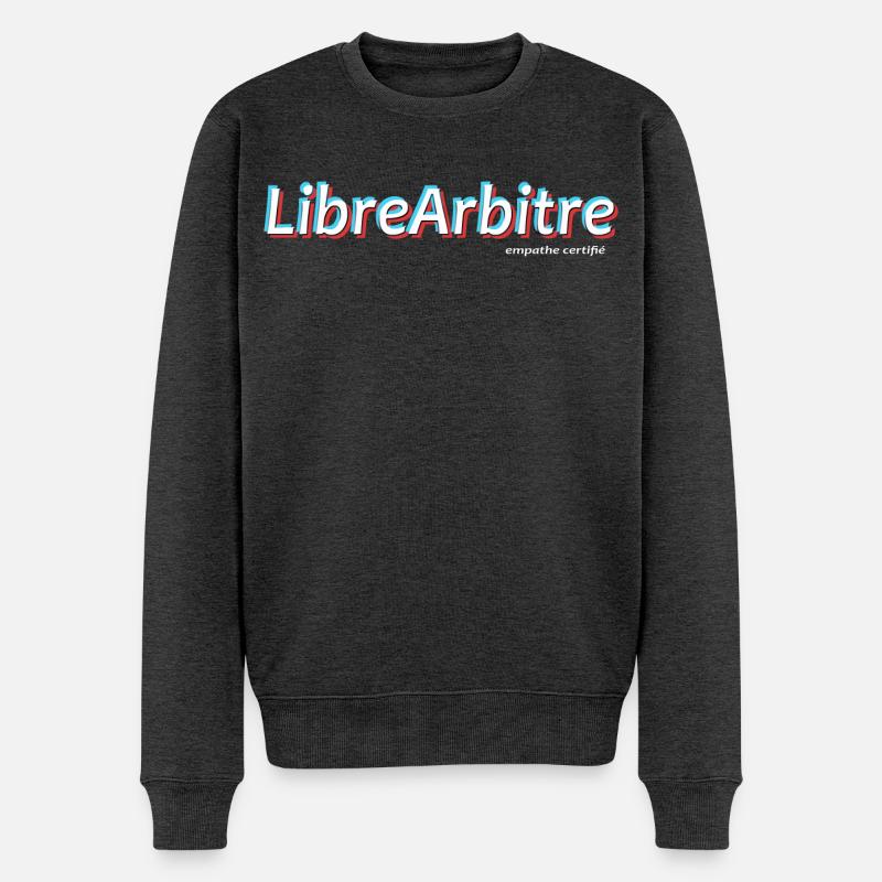 Libre Arbitre - Pull Premium bio Homme - anthracite chiné