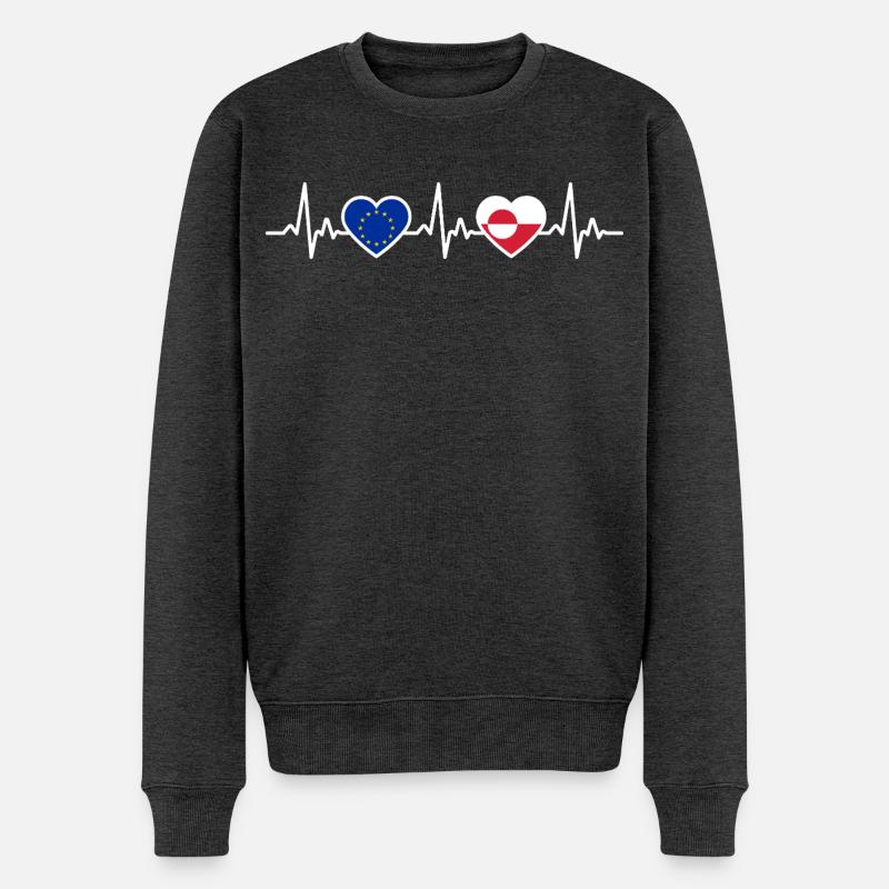 Grönland  - Männer Premium Bio Pullover - Anthrazit meliert