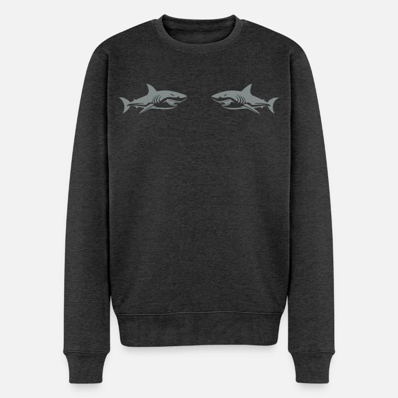 Requins - Pull Premium bio Homme - anthracite chiné