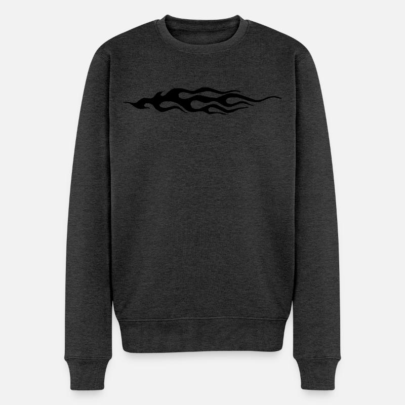 Flamme - Pull Premium bio Homme - anthracite chiné