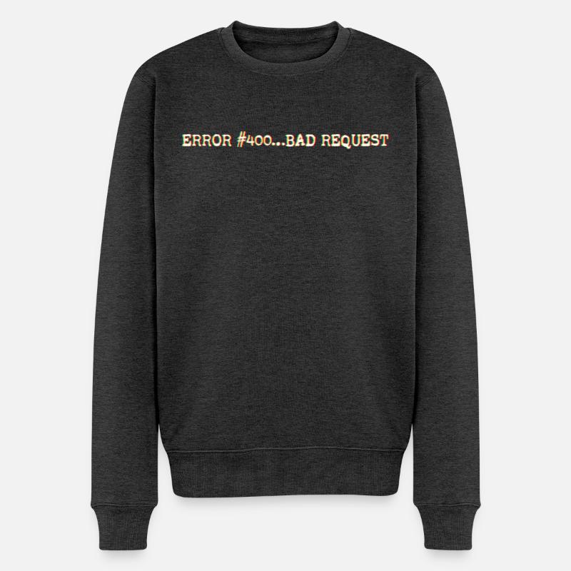 Error400_BadRequest - Männer Premium Bio Pullover - Anthrazit meliert