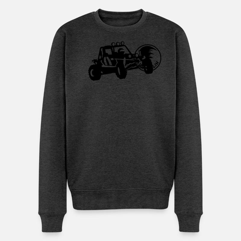 Baggi - Männer Premium Bio Pullover - Anthrazit meliert
